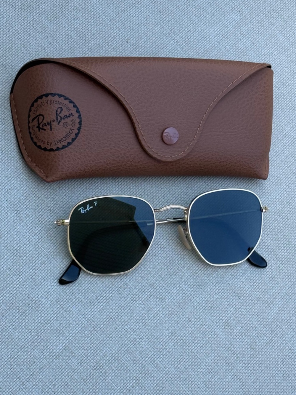 Ray-Ban Hexagonal Flat Sunglasses (51021) - Polarized - NWOT - Picture 8 of 15